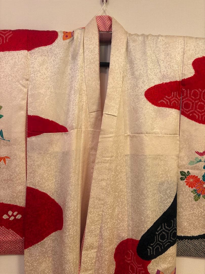 七五三　7歳　女の子　正絹　着物・長襦袢.帯