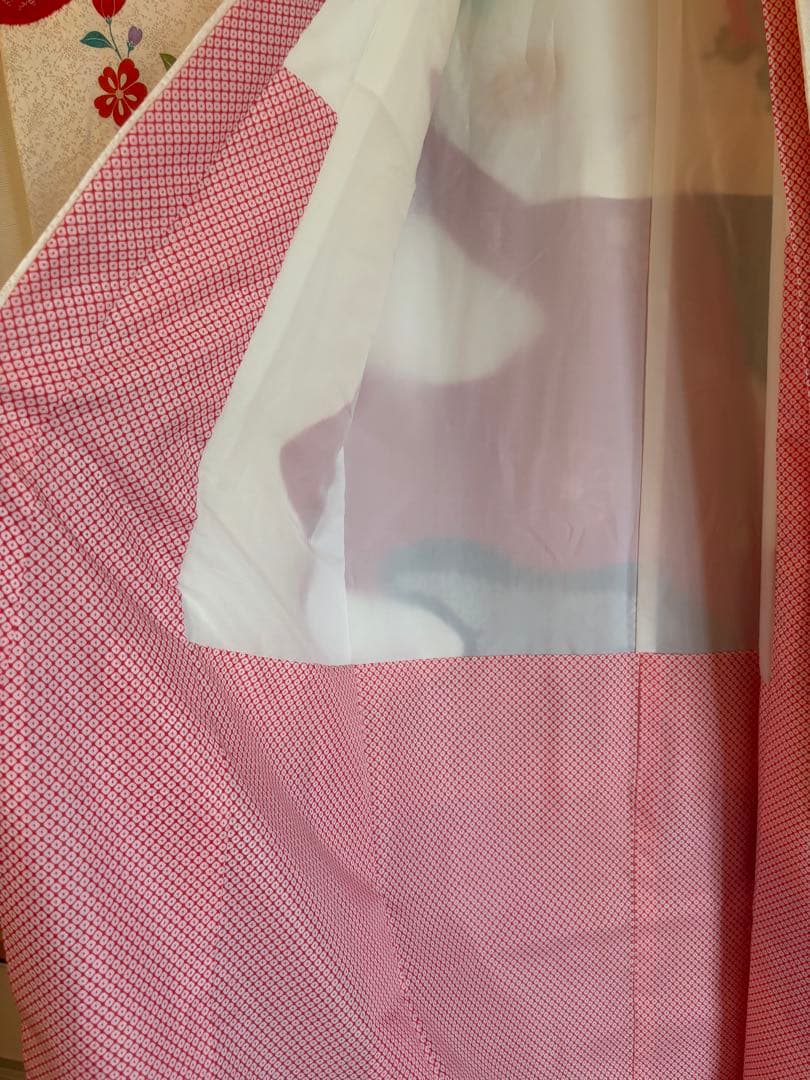 七五三　7歳　女の子　正絹　着物・長襦袢.帯