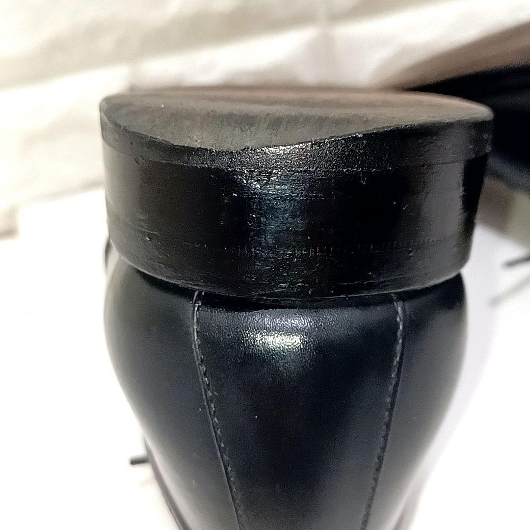 【美品】Berwick　バーウィック　内羽根　レザー　ストレートチップ　ブラック