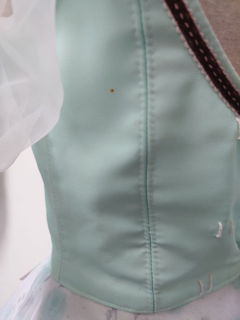 バレエ衣裳　コスチューム　白×ミントグリン:ジゼル/リーズ/コッペリア美品