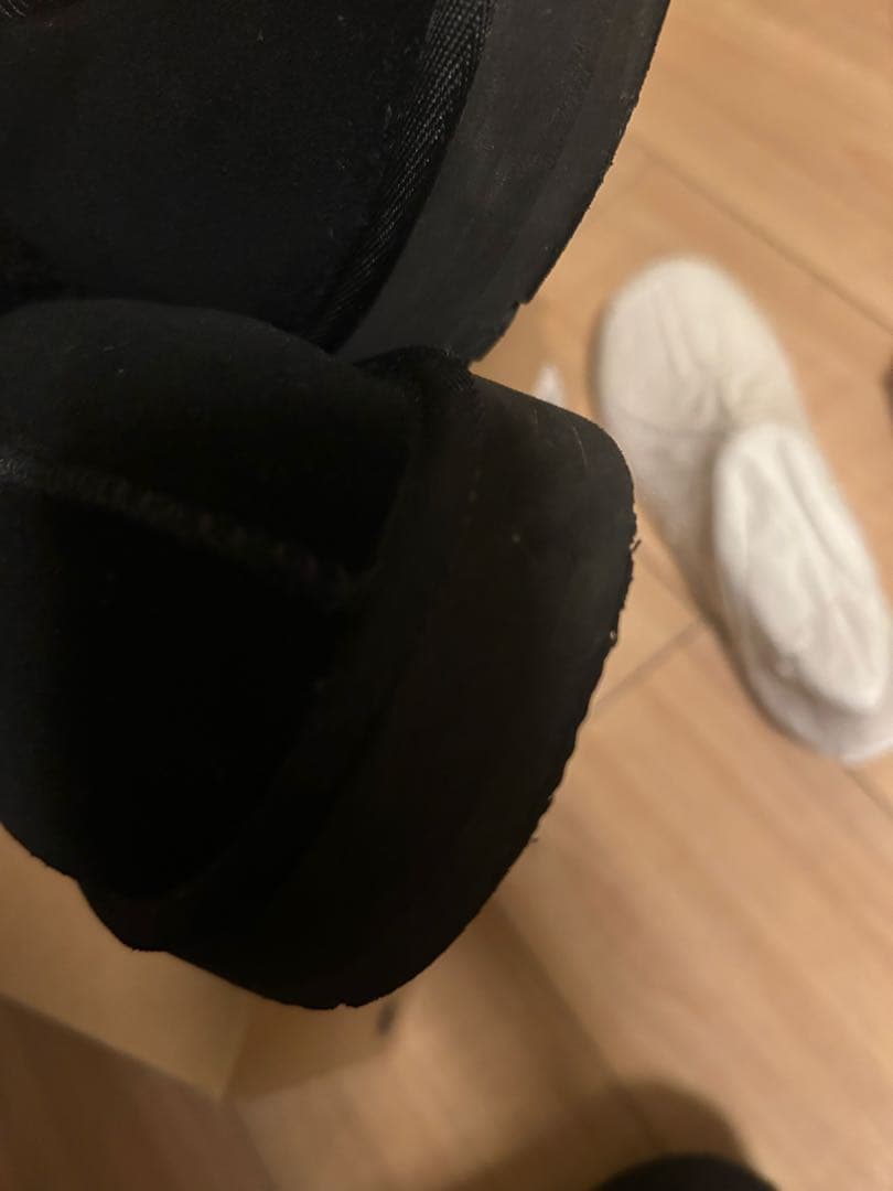 UGG ファーサンダル　ファンケット　レディース　23.5 黒　キッズサイズ