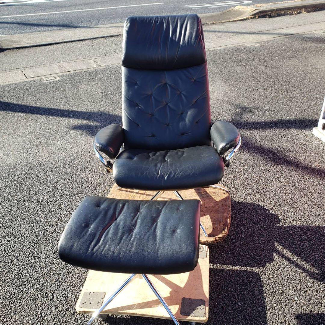 送料無料　エコーネス　ストレスレス　メトロシリーズ　1人掛けソファー＆オットマン