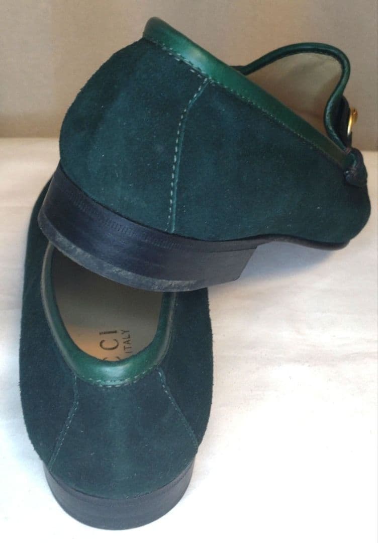 GUCCI ローファー モスグリーン モカシン スエード 23cm