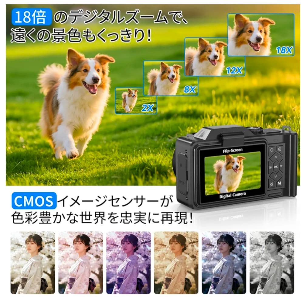 6K WiFi デジカメ コンパクトカメラ