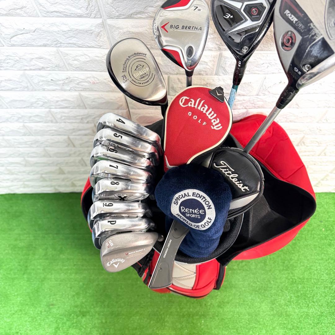 ゴルフセット　豪華　キャロウェイ　飛距離抜群　メンズ　すぐ使える　NIKEバッグ