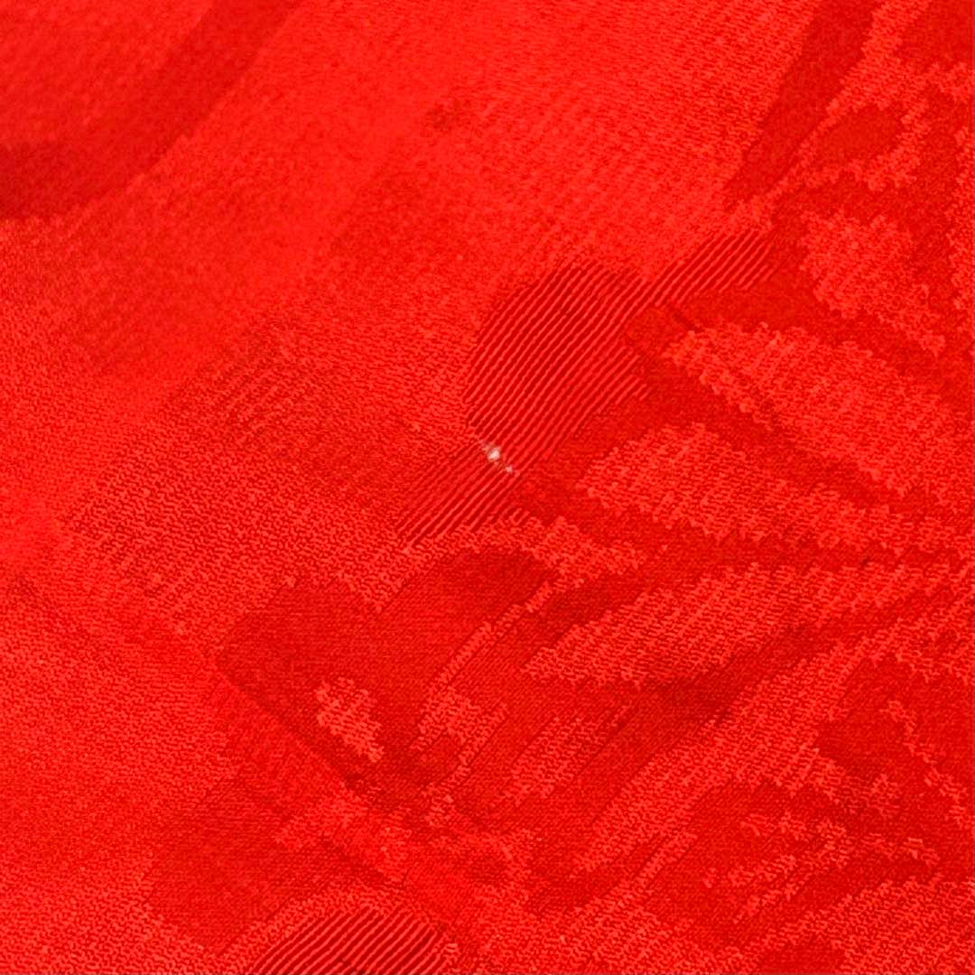 着物　七五三　7歳　女の子　13点　フルセット　オレンジ　御所車　花文　吉祥文様