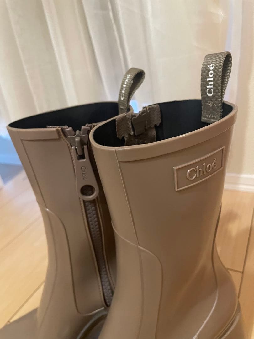 Chloe/レインブーツ/クロエブーツ/ベージュブーツ/長靴/厚底ブーツ