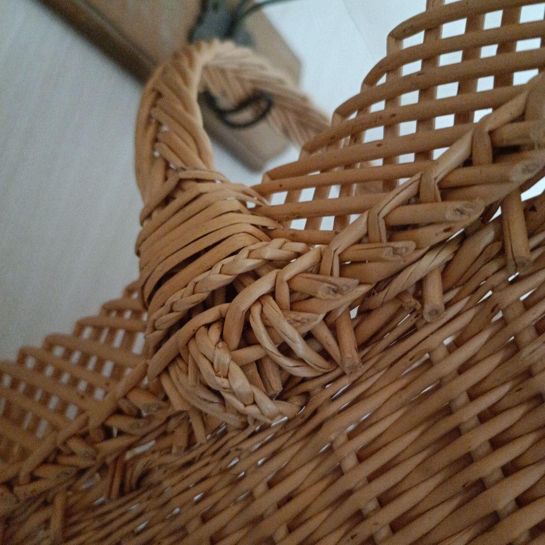 キャトルセゾン フランス 柳 バスケット カゴ パニエ 希少レア 蚤の市 古道具