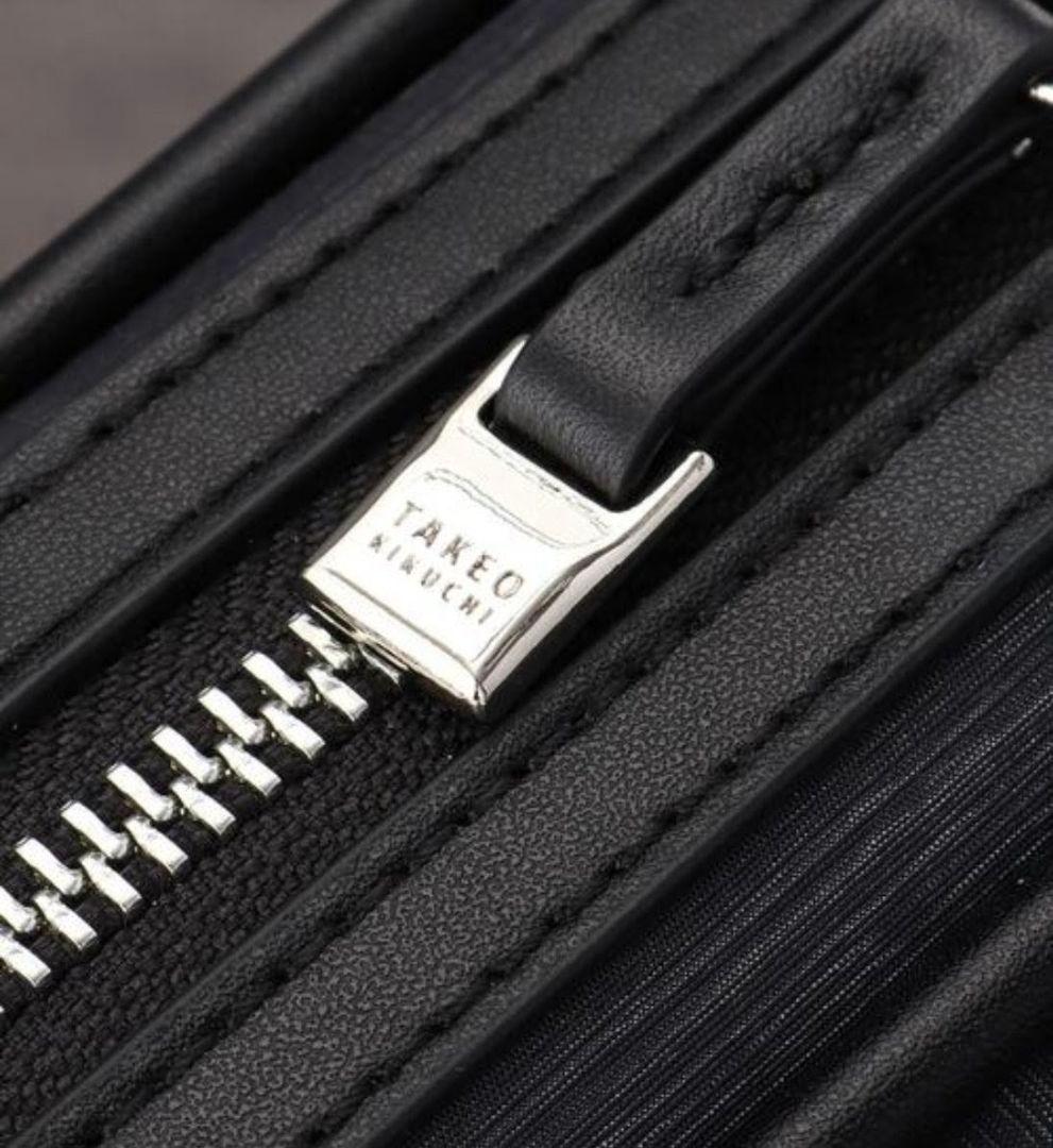 タケオキクチ　ヘアライン スリム ブリーフケース