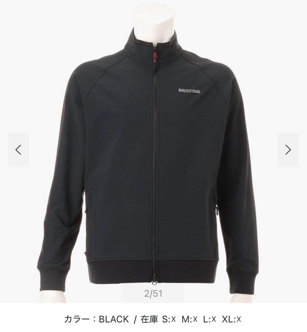 24AW ブリーフィングゴルフストームフリースブルゾン黒M