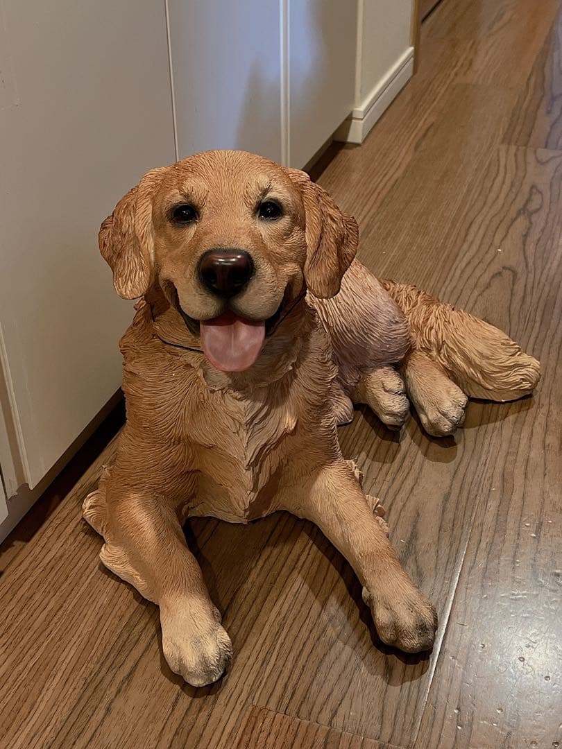 ※かつゴールデンレトリバー犬 オブジェ置物オーナメント実物大本物そっくり