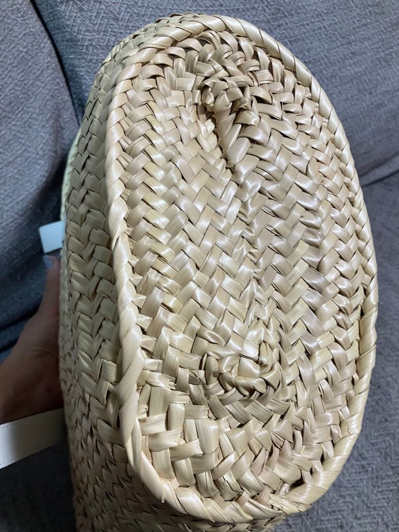 LOEWE かごバッグ ナチュラル/ホワイト　M