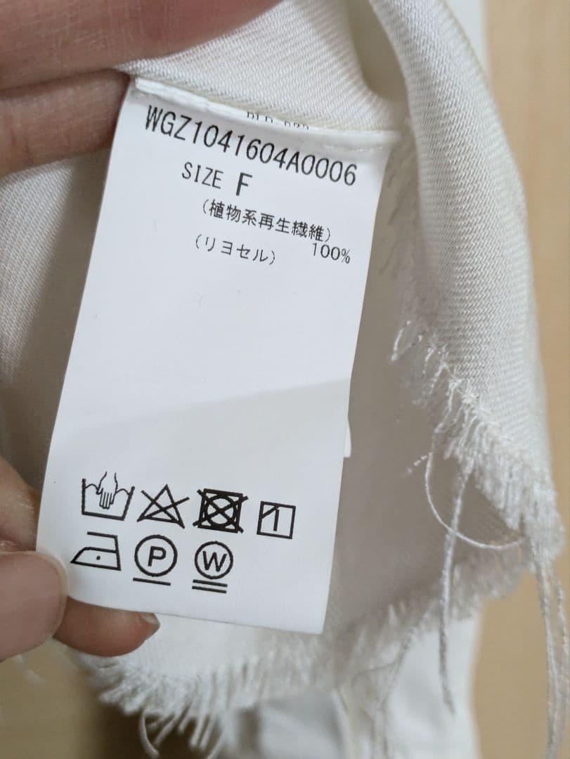 ウィムガゼット テンセル™繊維使用シャツ　白　ホワイト　フリーサイズ