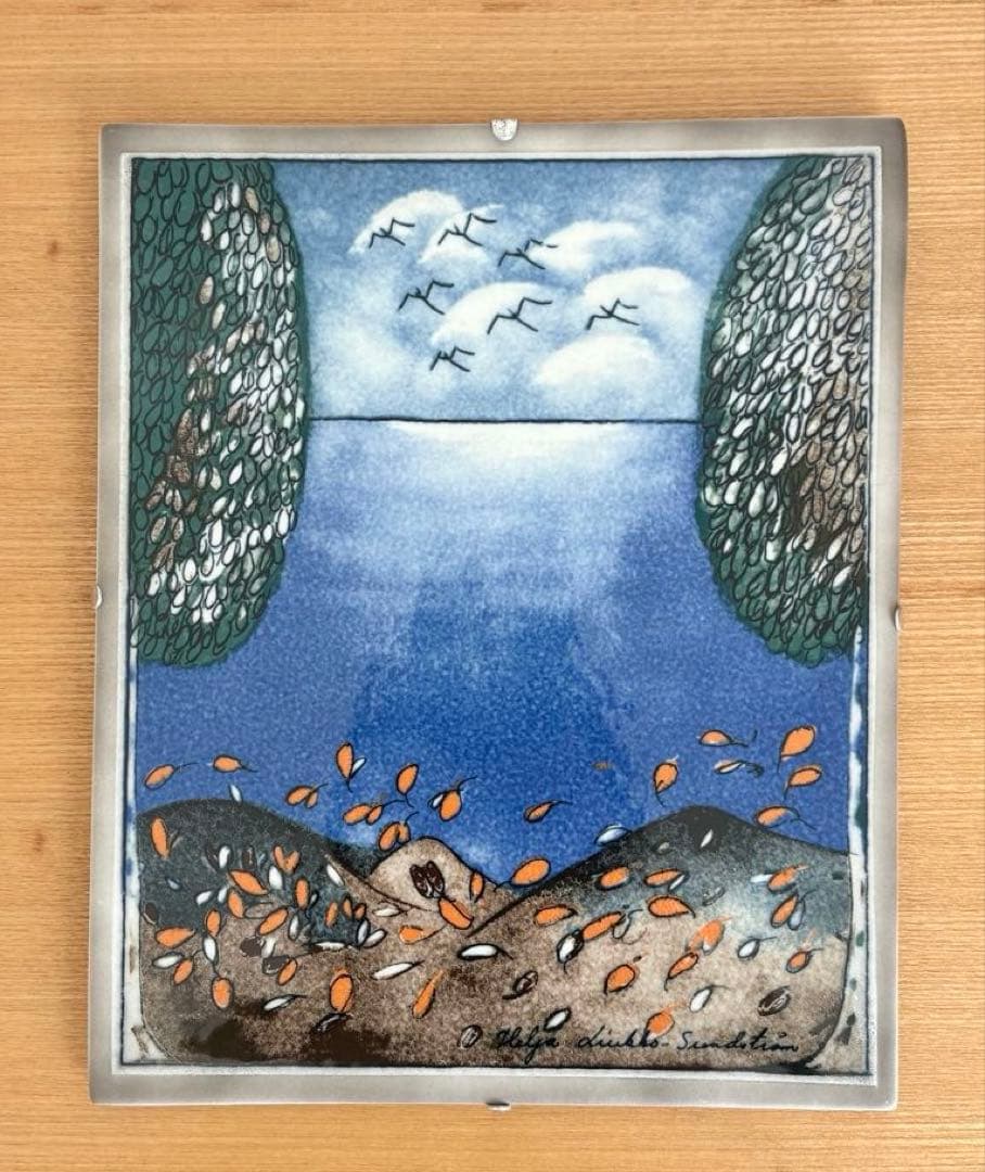 ARABIA アラビア ヘルヤ 四季の陶板画(大) \"Syksy\"