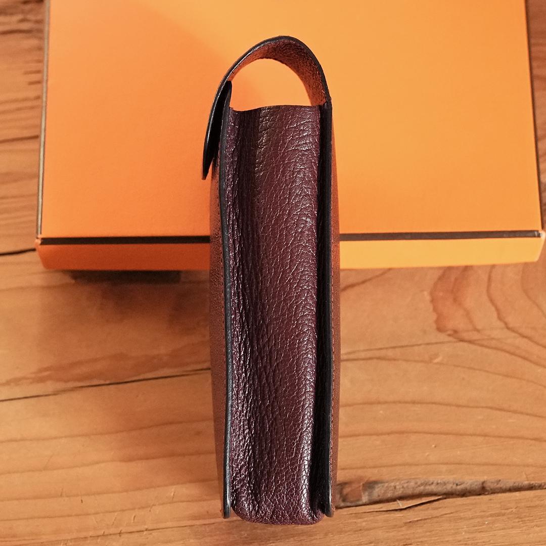 HERMES エルメス ペンケース ペンポーチ　マルチケース ブラウン　筆入