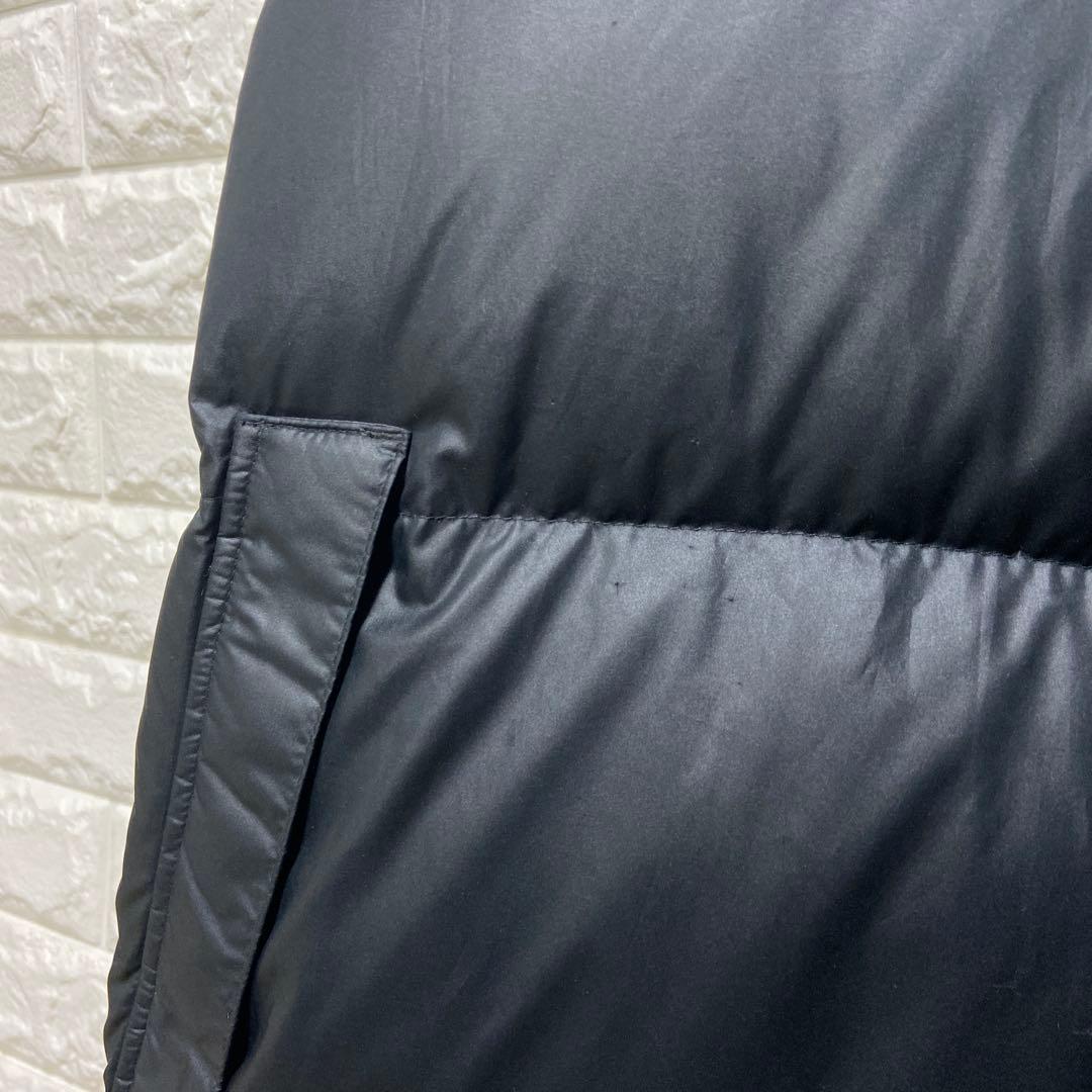 NIKE ナイキ 肉厚 ダウンジャケット 無地 ブラック 裾ドローコード付 XL