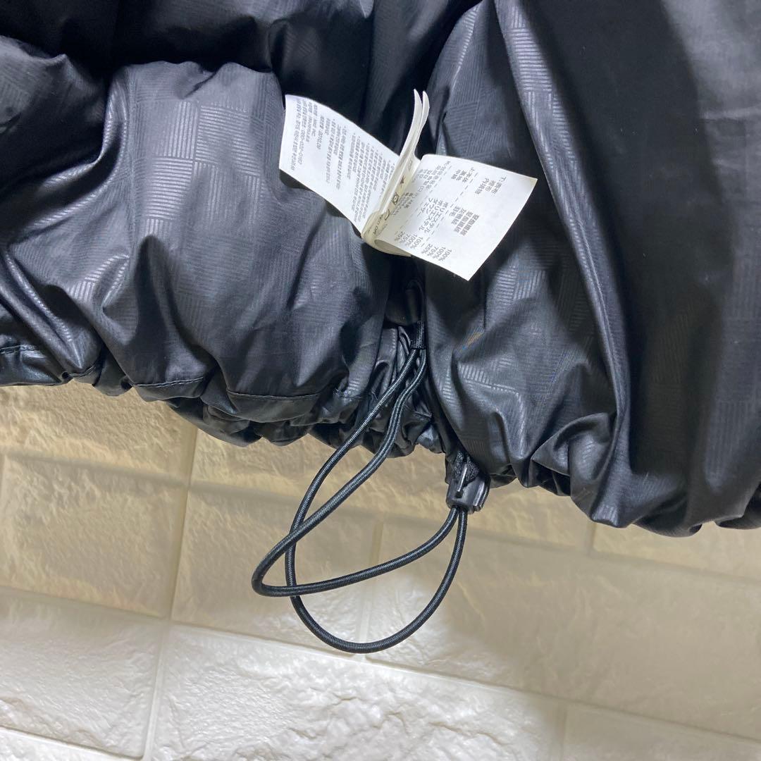 NIKE ナイキ 肉厚 ダウンジャケット 無地 ブラック 裾ドローコード付 XL