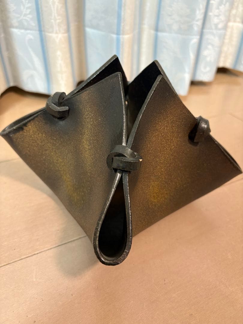 花器 花瓶　陶器　四方しばり　光風窯　美術　芸術