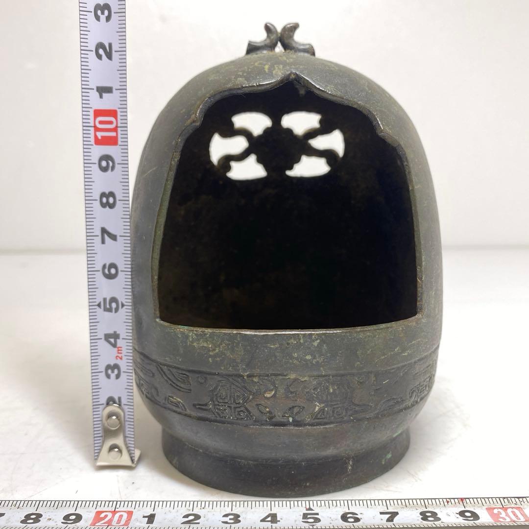 古銅 燭台 高さ約14.5cm 重さ553g 東T8-0207