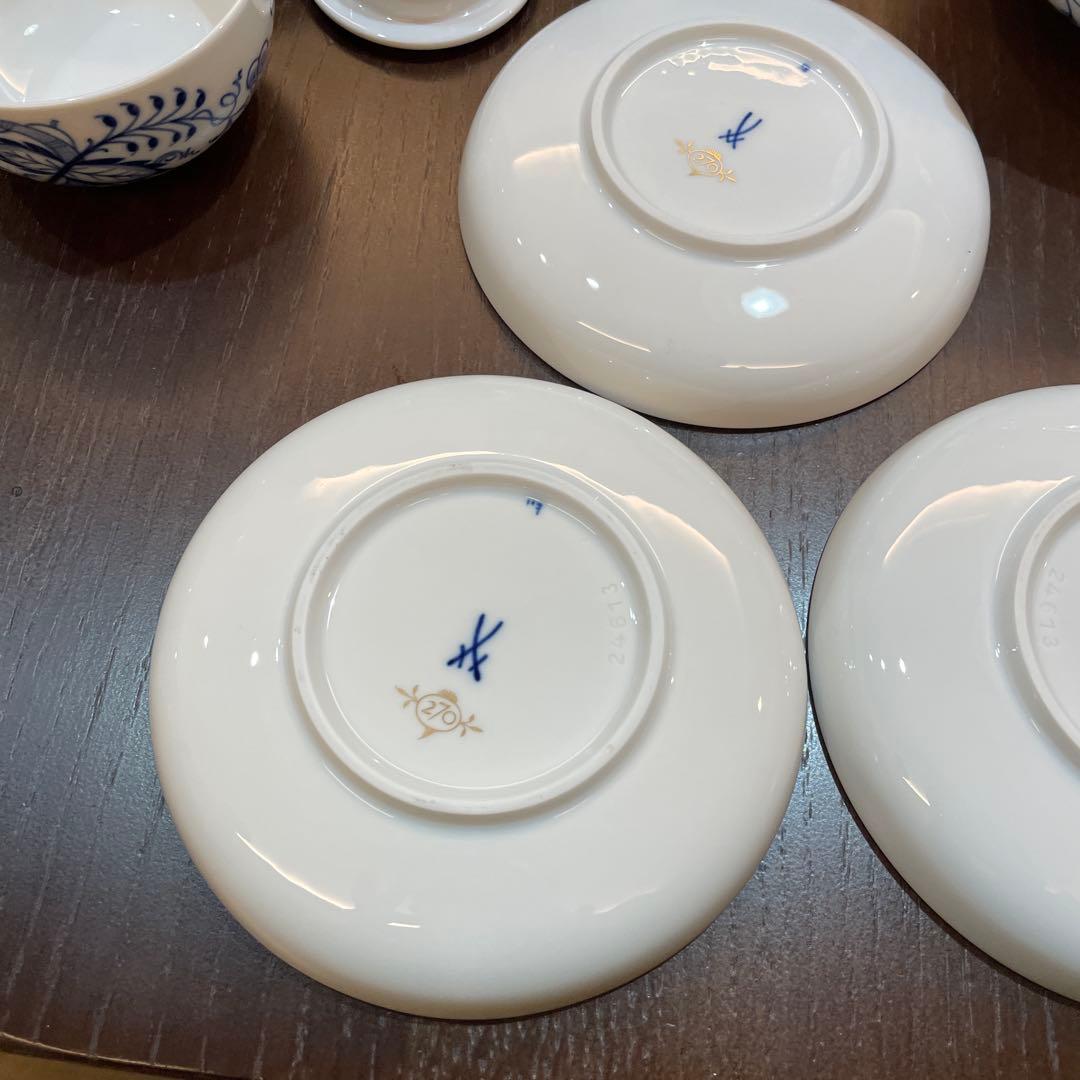 マイセン　ブルーオーキッド茶器急須セット