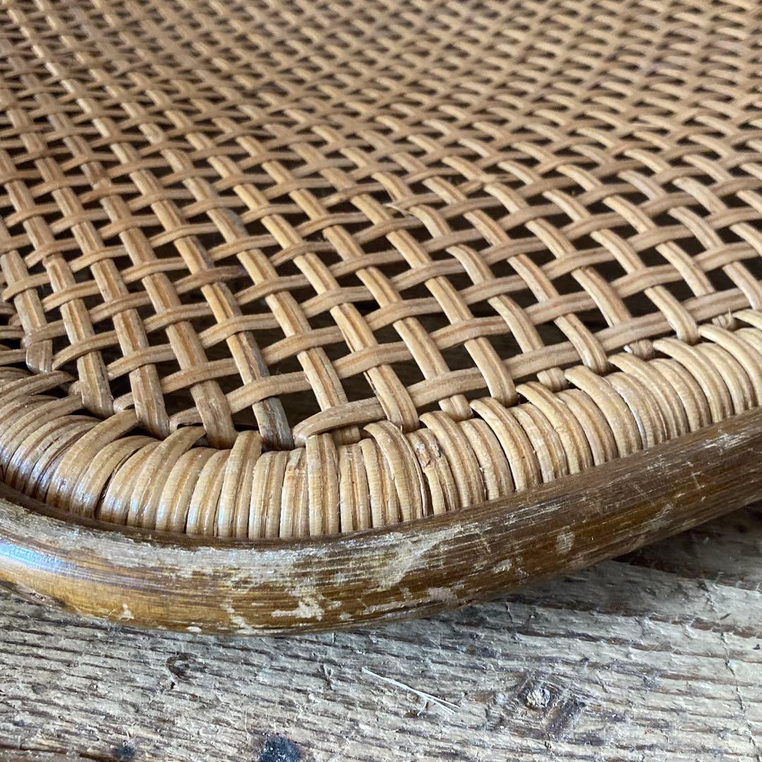 2脚セット ヴィンテージラタン 座椅子 和モダン レトロ 古民家