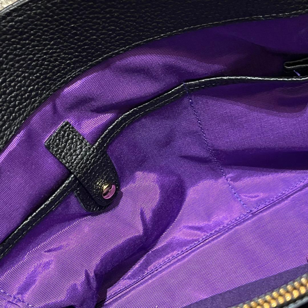 未使用品　A.D.M.J ハンドバッグ　シボ革　金具　ブラック　レザー　黒