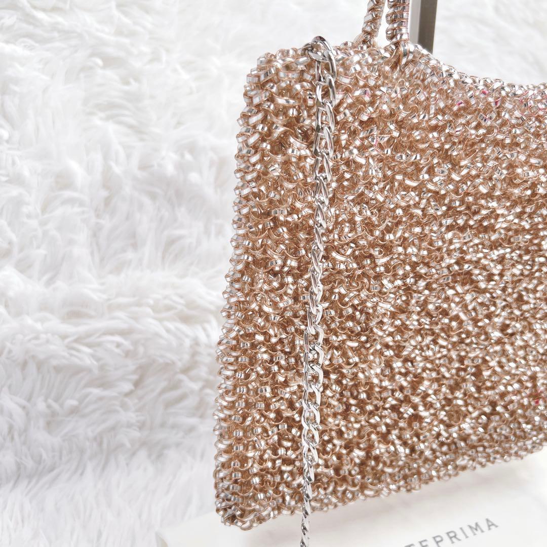 希少✨アンテプリマ スタンダード スクエア ミディアム ローズシルバー ピンク