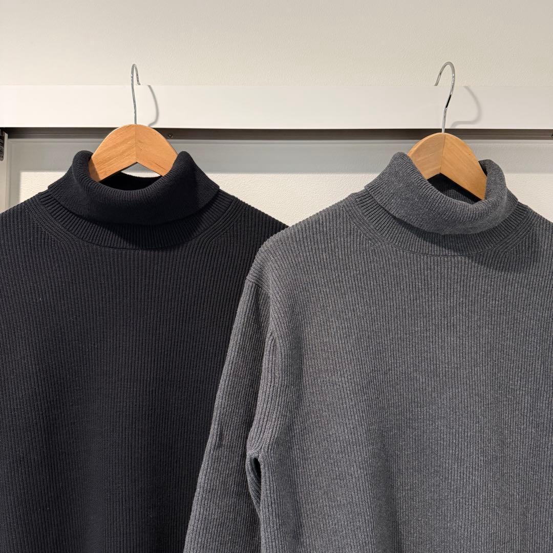 極美品◎グリーンレーベルリラクシング コットンタートルネック2枚セット M 綿