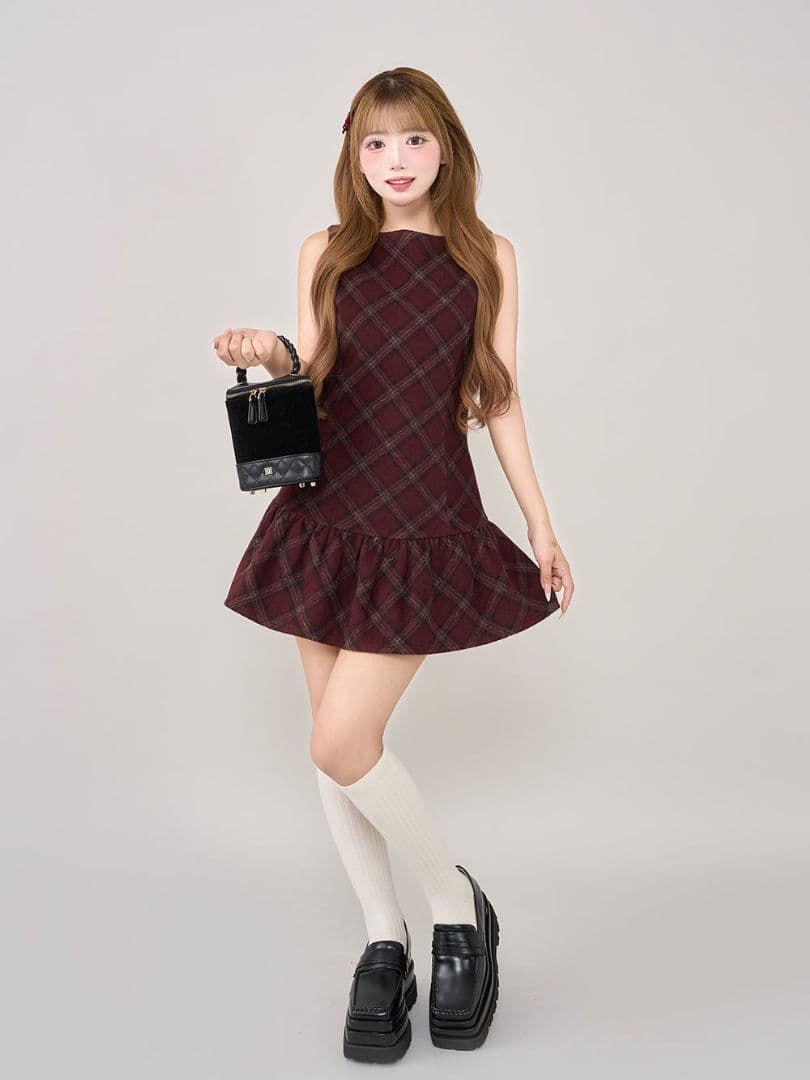Darich タータンチェックノースリミニワンピース FL