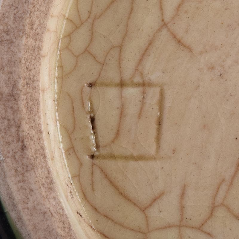 北大路魯山人作　織部焼　輪花小鉢　五客　共布　黒田陶々庵極め箱　M　R8898B