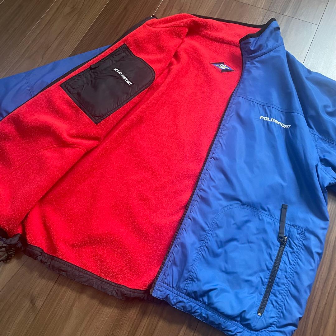 POLO SPORT★ナイロンジャケット★リバーシブル★XL★ブルー×レッド