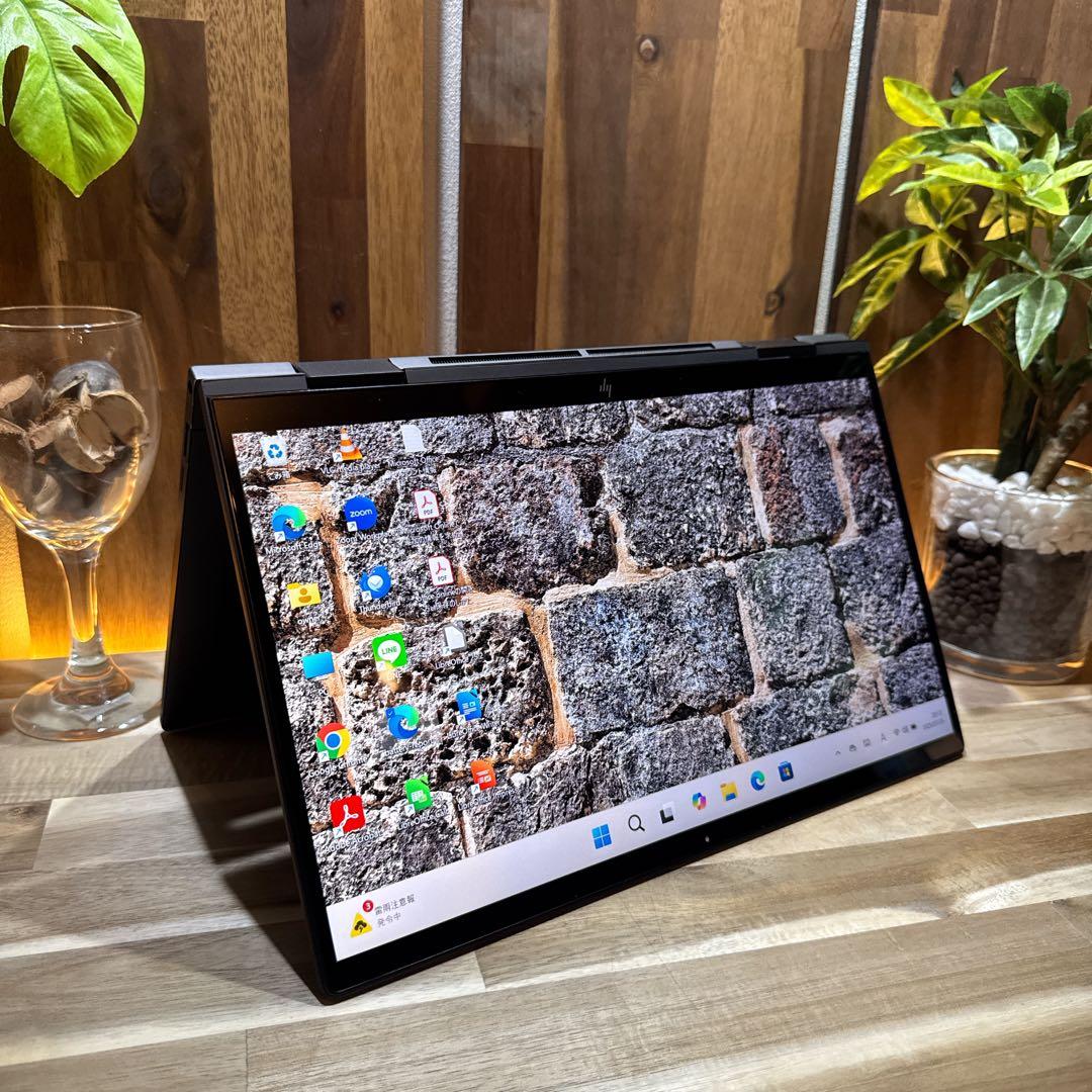 準美品・高級感2in1‼️HP☘Ryzen7☘指紋認証☘512GB☘ノートパソコン