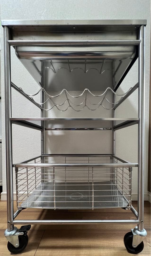 【直接取引可】 廃盤品　IKEA ステンレス製　キッチンワゴン