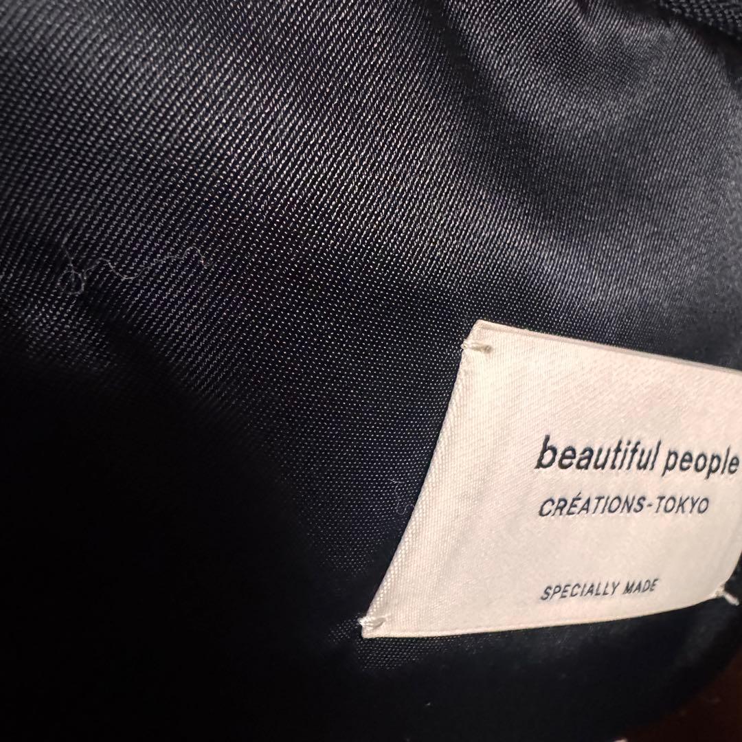 ハンドバッグ ビューティフルピープル beautiful people 巾着　黒