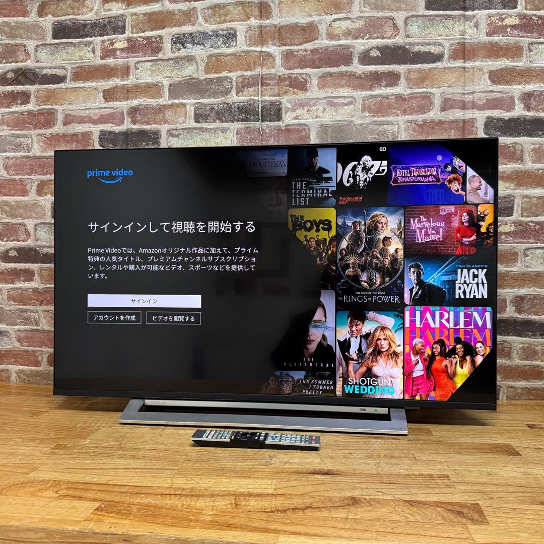 東芝 43V型 4Kチューナー搭載 液晶テレビ レグザ 43M530X W録画○