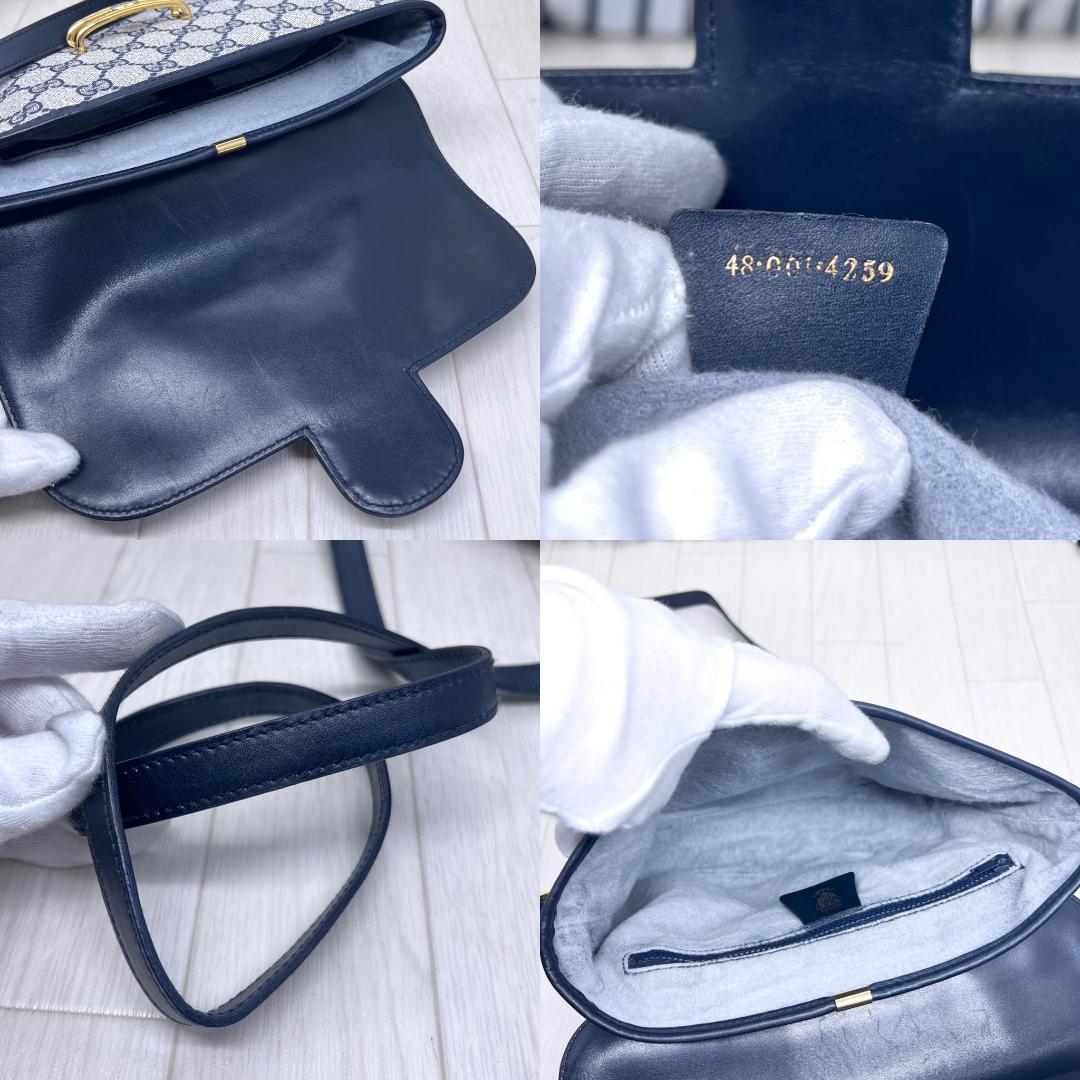 【美品】GUCCI オールドグッチPVC斜めがけショルダーバッグ