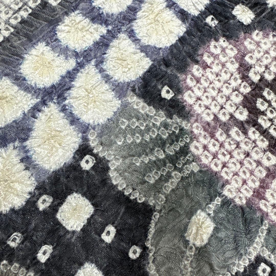 藤娘きぬたや 薄グレー 総絞り 下り藤 訪問着