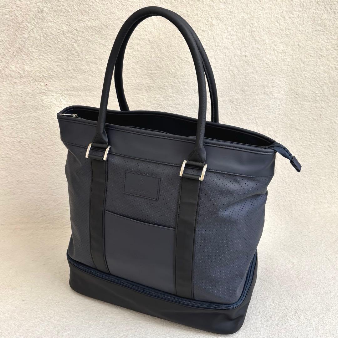 美品 ルコック 二層式 ゴルフ トートバッグ ボストンバッグ　2WAY仕様