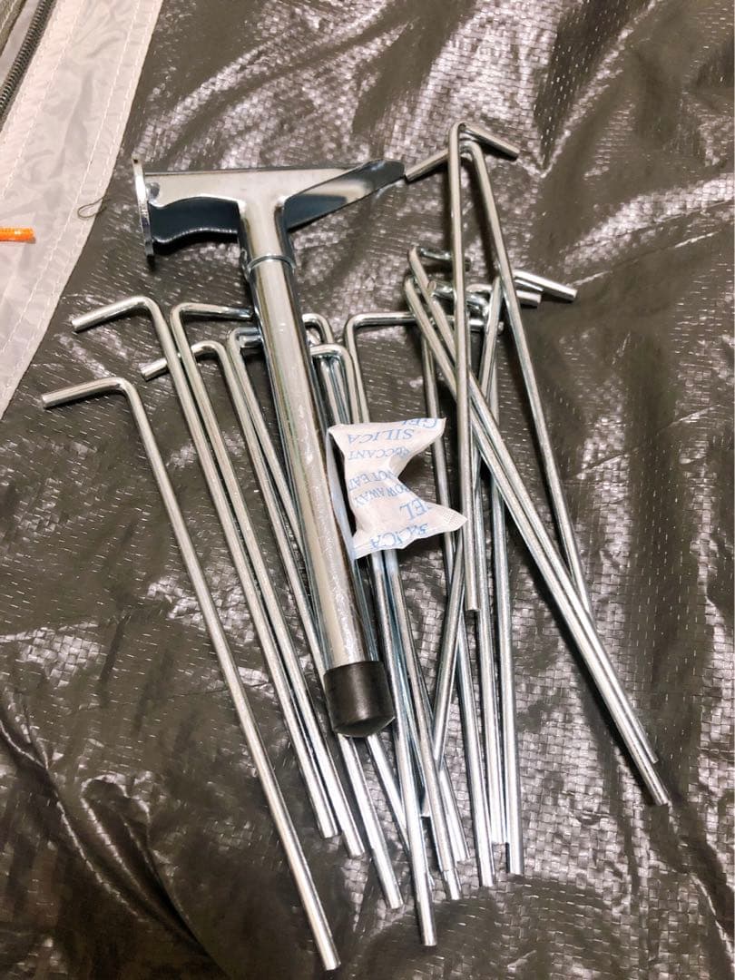 【美品】キャプテンスタッグ グリーンステージ 2ルーム ドームテント キャンプ