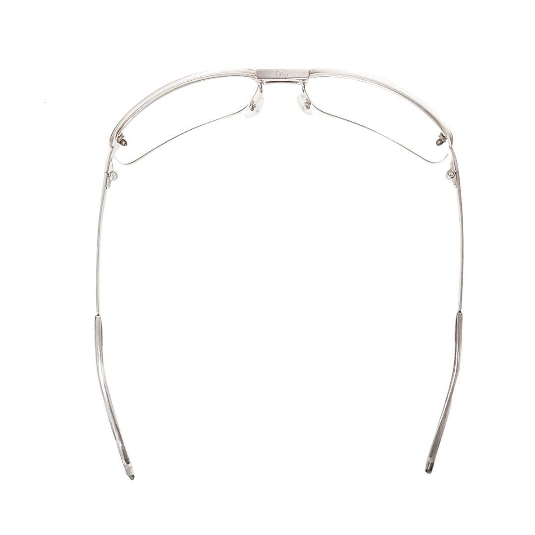 クリスチャンディオール サングラス シルバー ハーフリム スター 星 男女兼用