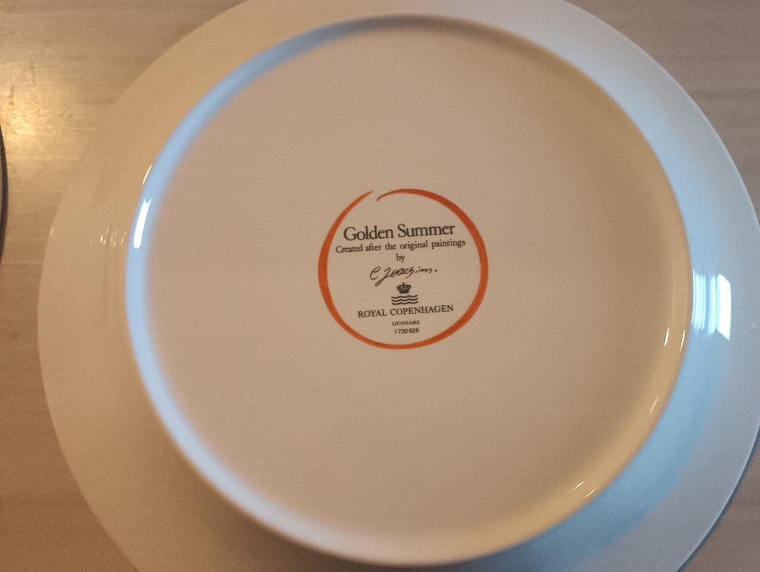  ゴールデンサマー 花柄皿 2枚セット