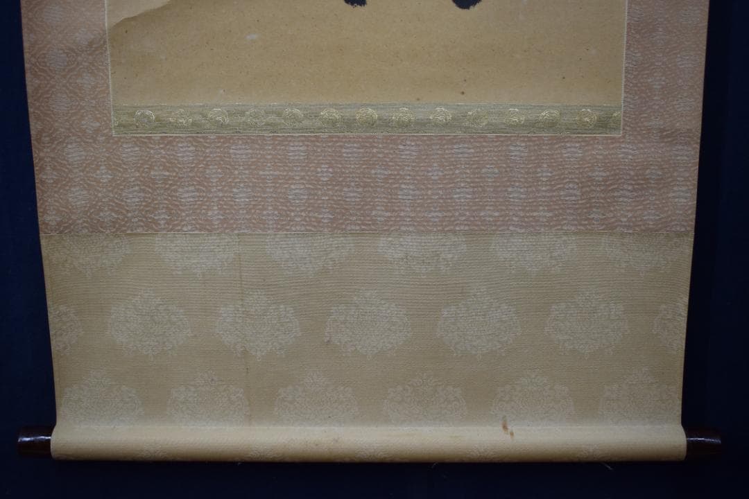 【真作】法隆寺山主秀山/枡田秀山/一行書清風坐竹林/掛軸☆宝船☆Y-800　JM