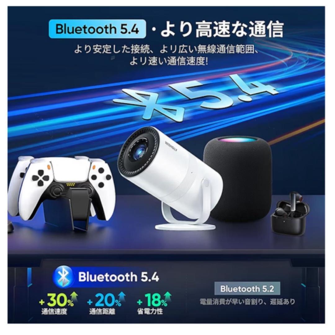 【超小型445g】プロジェクター Android TV搭載 4K 2.5万LM