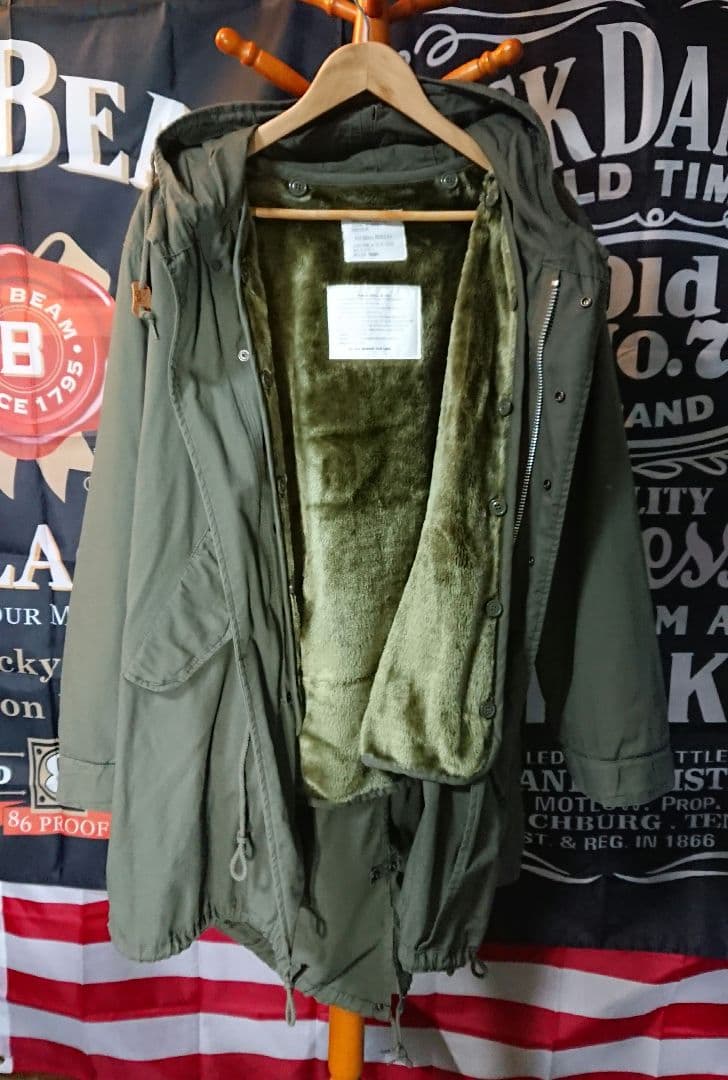 HOUSTON M-51 パーカ モッズコート オリーブ XXXS used