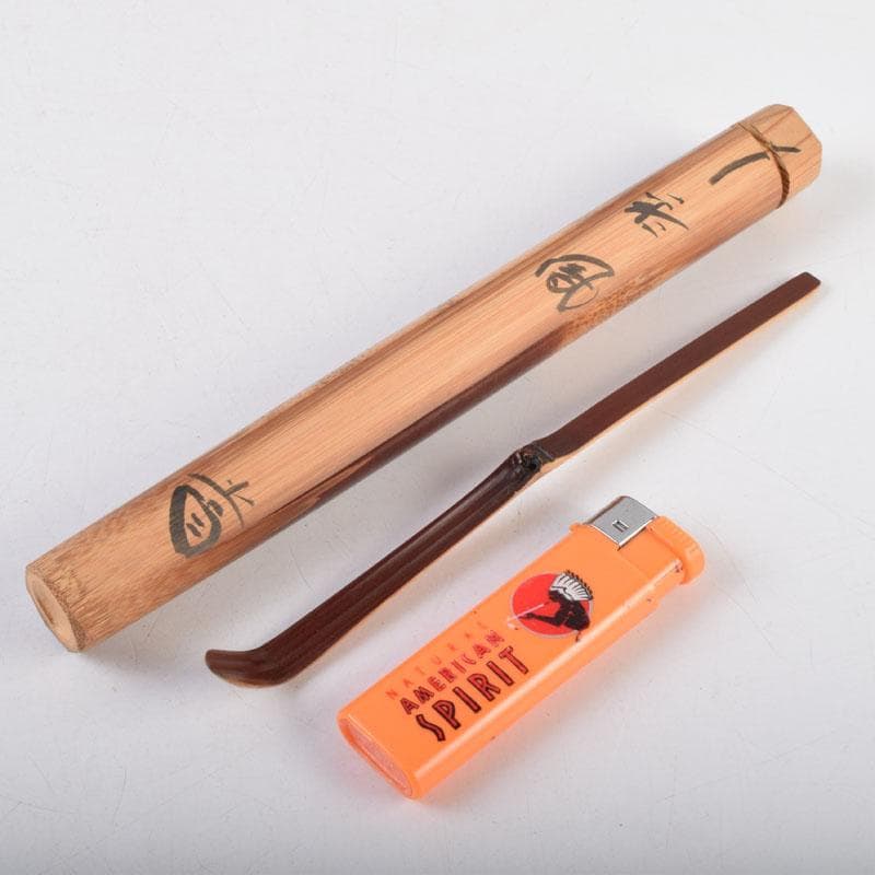 茶道具　高野宗陵作　茶杓　銘彩鳳　前大徳　藤井誠堂書付　共筒共箱　V　9021