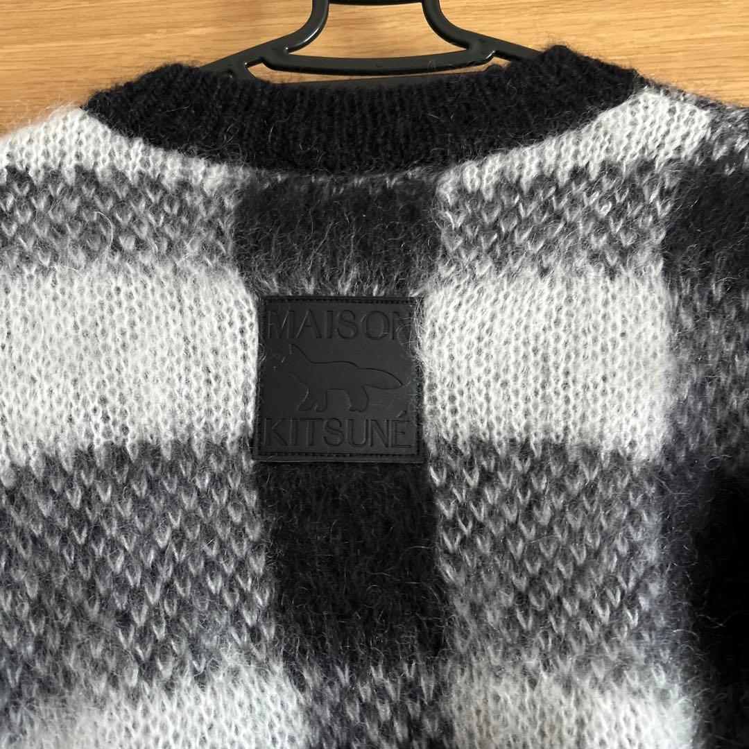 MAISON KITSUNÉ チェック柄 ニットセーター 長袖