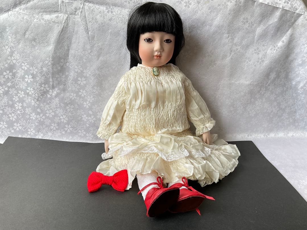 専用　市松人形　ビスク市松人形　ビンテージドレス着抱き市松人形