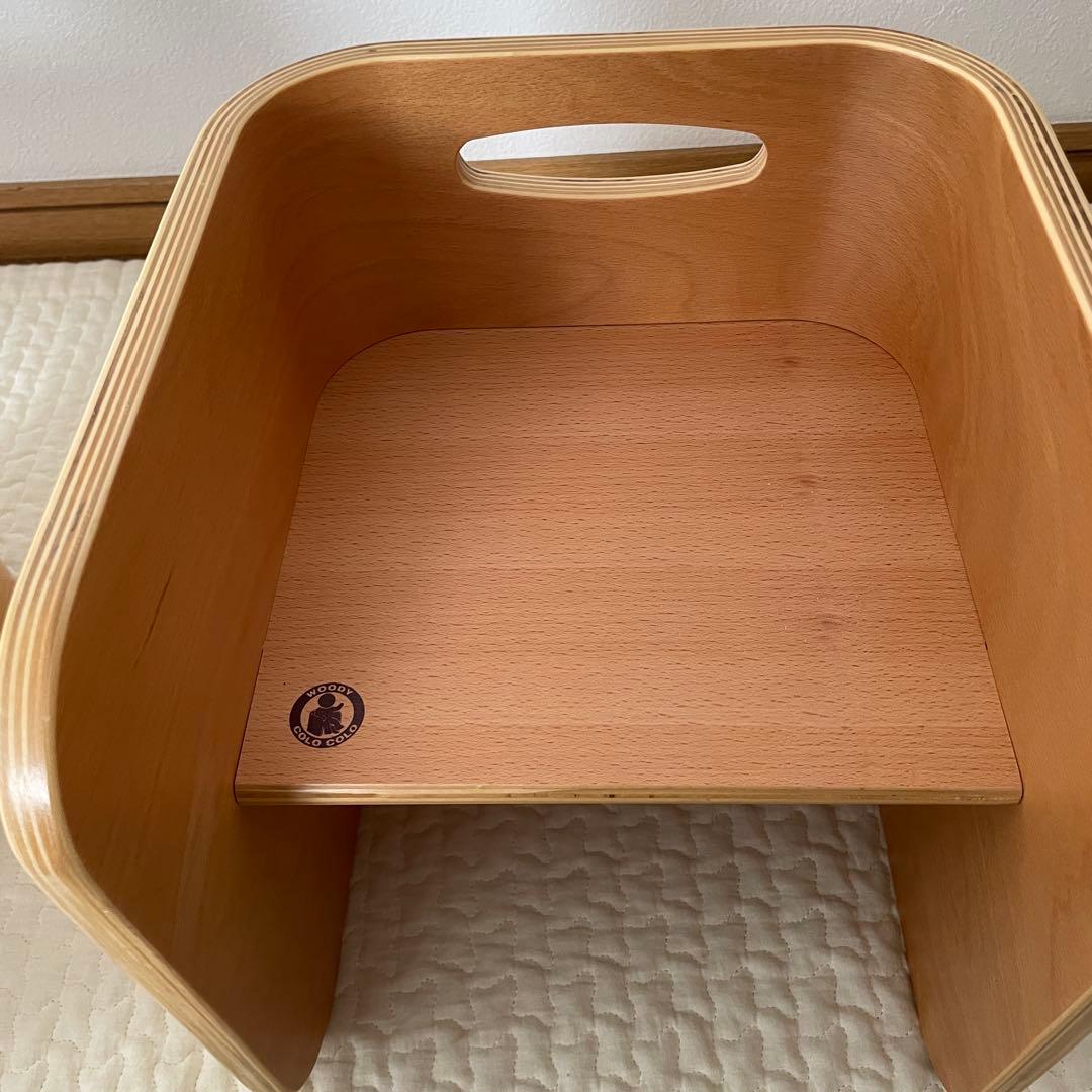 ＊美品＊HOPPL ホップル コロコロチェア 木製 キッズチェア 2脚セット