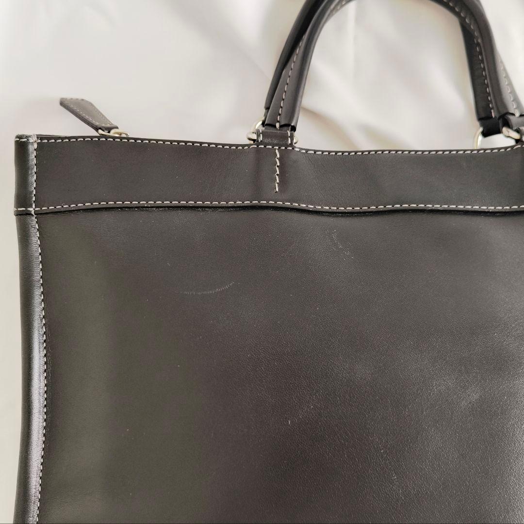 【美品】土屋鞄　プロータ　ビジネスバッグ　ブリーフケース　防水　黒　レザー