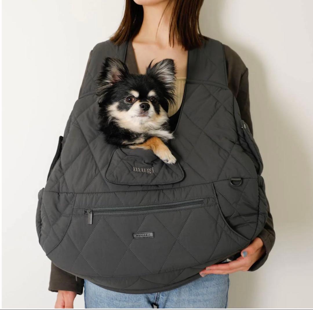 美品！モンシェリ キルティングメッシュ付きフロントリュック Msize